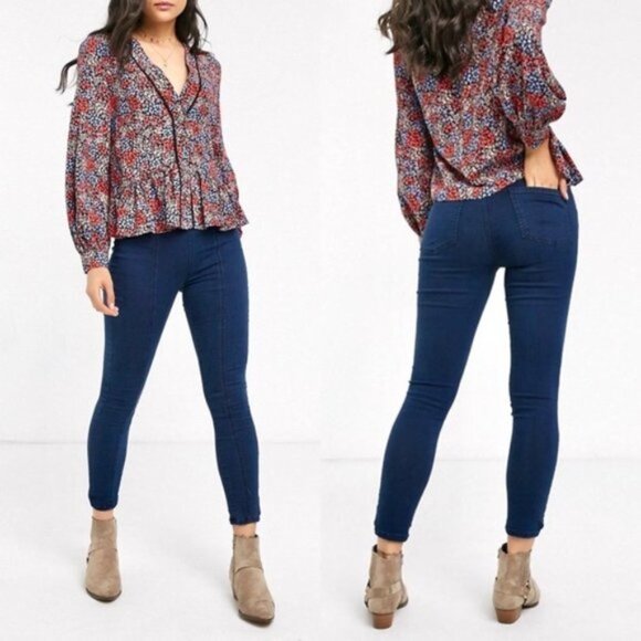 Free People Feel Alright Denim Skinny Jeans Sz 25‎ - Picture 1 of 7